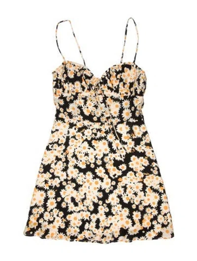 Pre-owned Réalisation Par Silk Mini Dress In Black