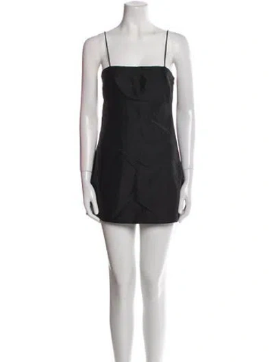 Pre-owned Réalisation Par Silk Mini Dress In Black