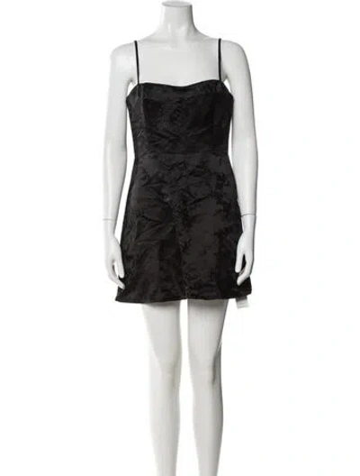 Pre-owned Réalisation Par Silk Mini Dress In Black