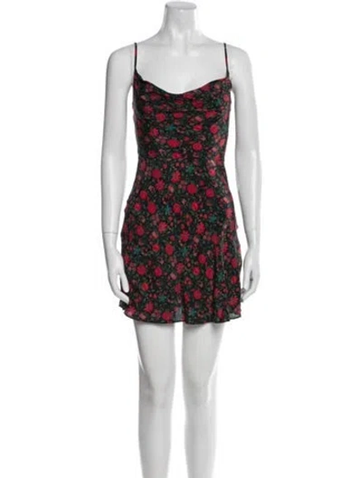 Pre-owned Réalisation Par Silk Mini Dress In Black