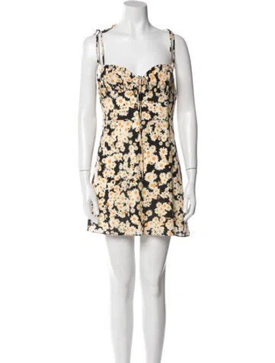 Pre-owned Réalisation Par Silk Mini Dress In Black