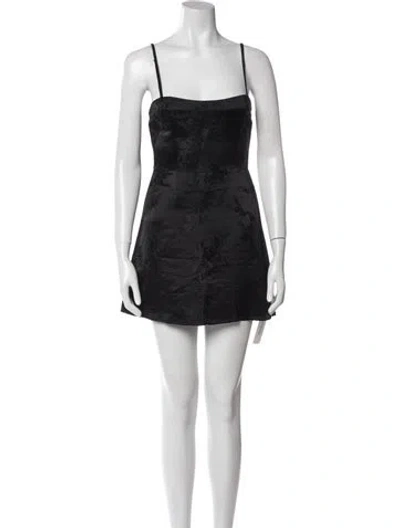 Pre-owned Réalisation Par Silk Mini Dress In Black