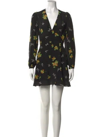 Pre-owned Réalisation Par Silk Mini Dress In Black