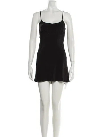 Pre-owned Réalisation Par Silk Mini Dress In Black
