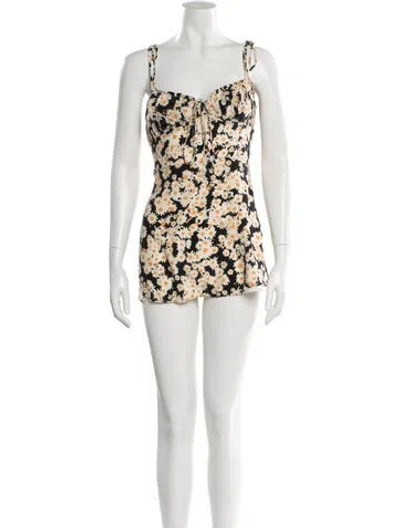 Pre-owned Réalisation Par Silk Mini Dress In Black