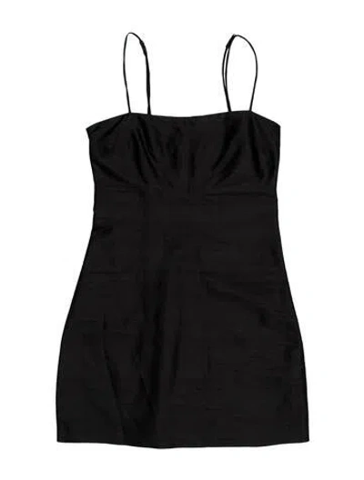 Pre-owned Réalisation Par Silk Mini Dress In Black