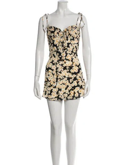 Pre-owned Réalisation Par Silk Mini Dress In Black