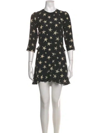 Pre-owned Réalisation Par Silk Mini Dress In Black