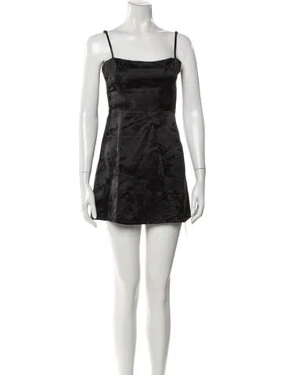 Pre-owned Réalisation Par Silk Mini Dress In Black