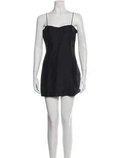Pre-owned Réalisation Par Silk Mini Dress In Black