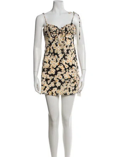 Pre-owned Réalisation Par Silk Mini Dress In Black