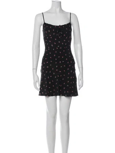 Pre-owned Réalisation Par Silk Mini Dress In Black