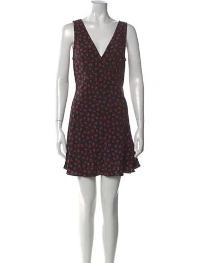 Pre-owned Réalisation Par Silk Mini Dress In Black