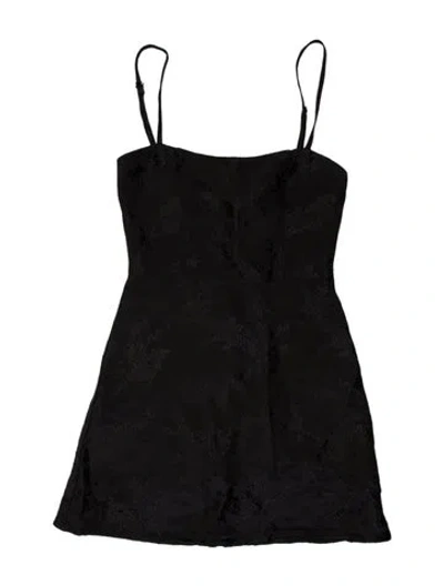 Pre-owned Réalisation Par Silk Mini Dress In Black