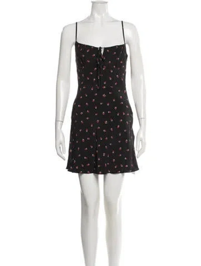 Pre-owned Réalisation Par Silk Mini Dress In Black