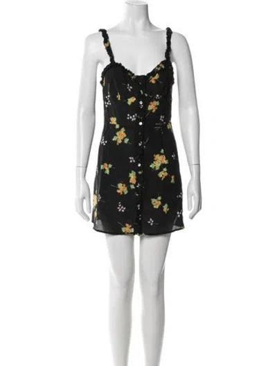 Pre-owned Réalisation Par Silk Mini Dress In Black