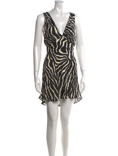 Pre-owned Réalisation Par Silk Mini Dress In Black