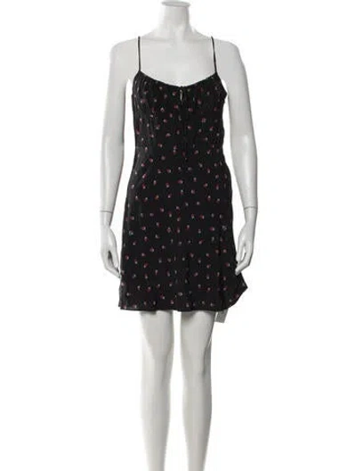 Pre-owned Réalisation Par Silk Mini Dress In Black