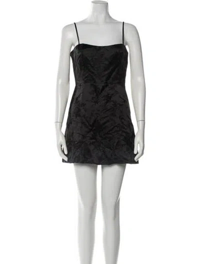 Pre-owned Réalisation Par Silk Mini Dress In Black