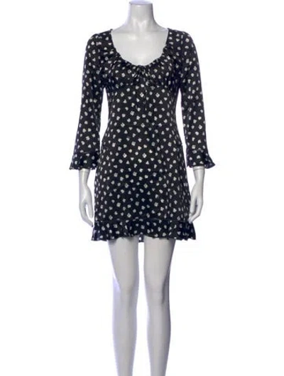 Pre-owned Réalisation Par Silk Mini Dress In Black