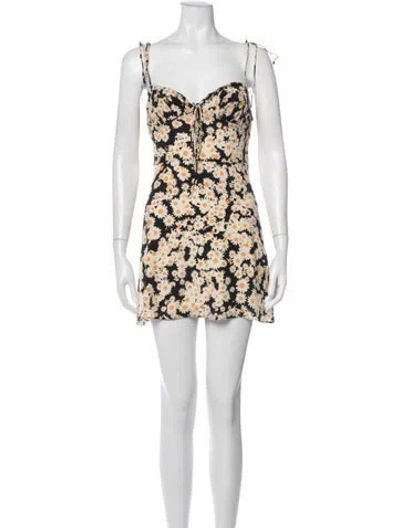 Pre-owned Réalisation Par Silk Mini Dress In Black