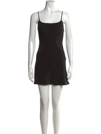 Pre-owned Réalisation Par Silk Mini Dress In Black