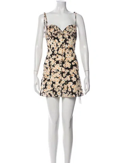 Pre-owned Réalisation Par Silk Mini Dress In Black