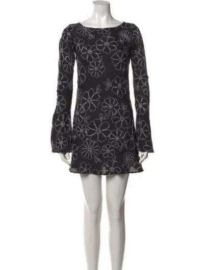 Pre-owned Réalisation Par Silk Mini Dress In Black