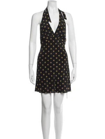 Pre-owned Réalisation Par Silk Mini Dress In Black