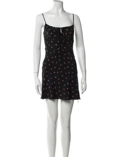 Pre-owned Réalisation Par Silk Mini Dress In Black