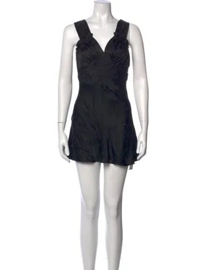 Pre-owned Réalisation Par Silk Mini Dress In Black