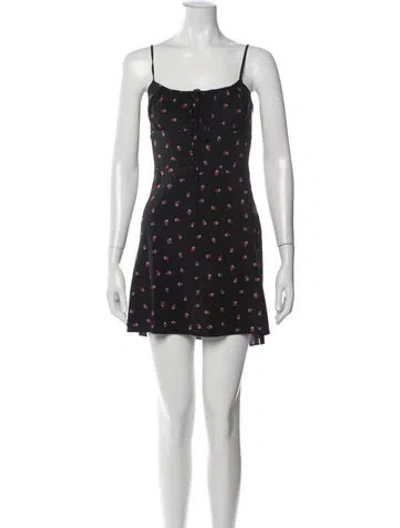 Pre-owned Réalisation Par Silk Mini Dress In Black
