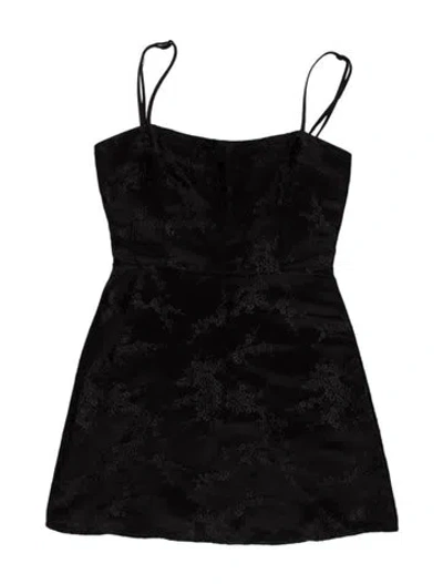Pre-owned Réalisation Par Silk Mini Dress In Black