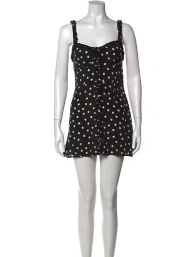 Pre-owned Réalisation Par Silk Mini Dress In Black