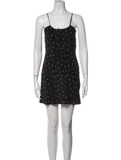 Pre-owned Réalisation Par Silk Mini Dress In Black