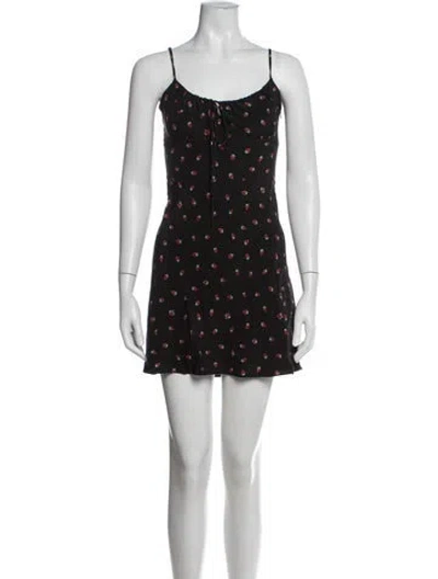Pre-owned Réalisation Par Silk Mini Dress In Black
