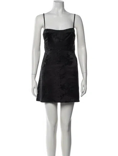 Pre-owned Réalisation Par Silk Mini Dress In Black