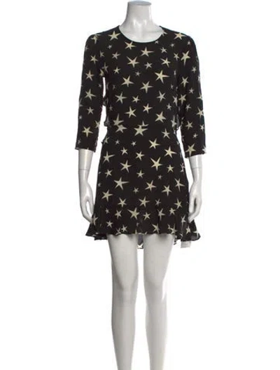 Pre-owned Réalisation Par Silk Mini Dress In Black