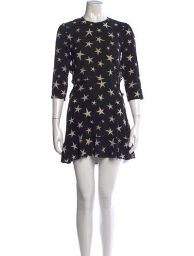 Pre-owned Réalisation Par Silk Mini Dress In Black