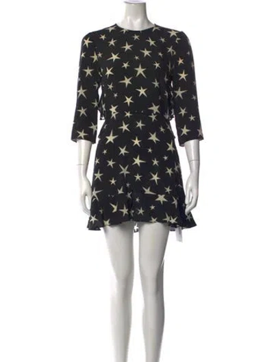 Pre-owned Réalisation Par Silk Mini Dress In Black