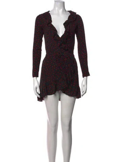Pre-owned Réalisation Par Silk Mini Dress In Black