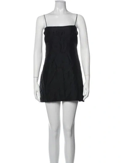 Pre-owned Réalisation Par Silk Mini Dress In Black