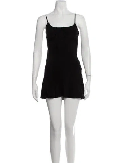 Pre-owned Réalisation Par Silk Mini Dress In Black