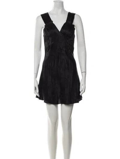 Pre-owned Réalisation Par Silk Mini Dress In Black