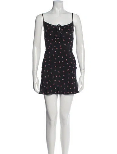 Pre-owned Réalisation Par Silk Mini Dress In Black