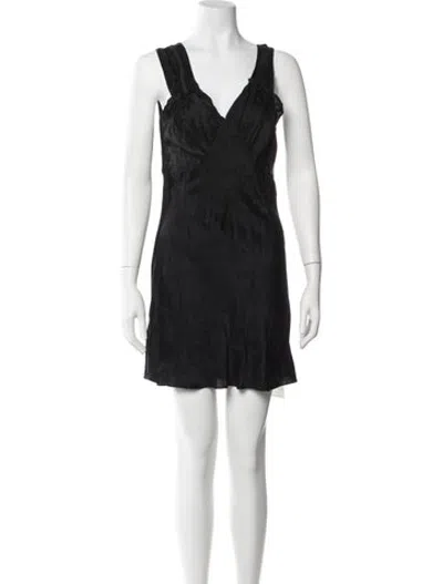 Pre-owned Réalisation Par Silk Mini Dress In Black