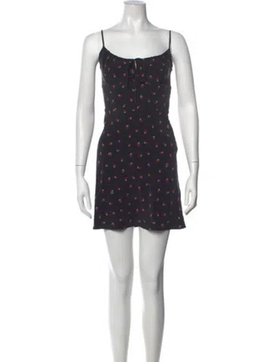 Pre-owned Réalisation Par Silk Mini Dress In Black