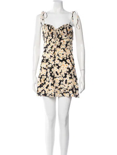 Pre-owned Réalisation Par Silk Mini Dress In Black