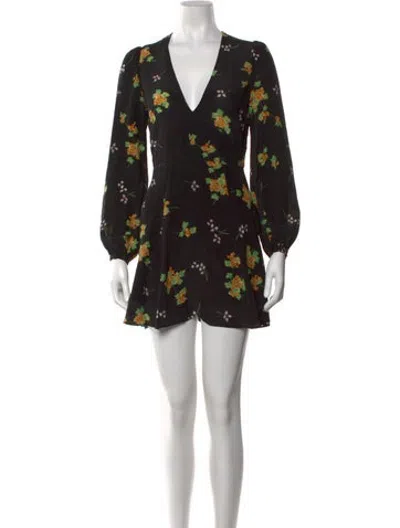 Pre-owned Réalisation Par Silk Mini Dress In Black