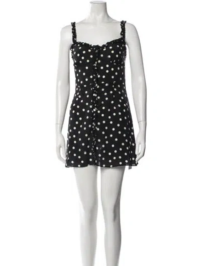 Pre-owned Réalisation Par Silk Mini Dress In Black/neutrals